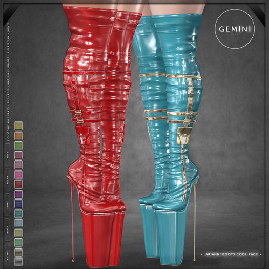 Second Life Marketplace Gemini Arianni Boots COOL PACK (Add me)